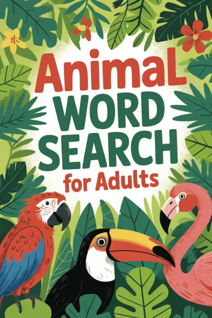 Animal Word Search: Large Print Word Search Book from Dogs & Cats to Fish & Birds | 6X9 Inches, 112 Pages, 55 Puzzles | Perfect Gift for Adults