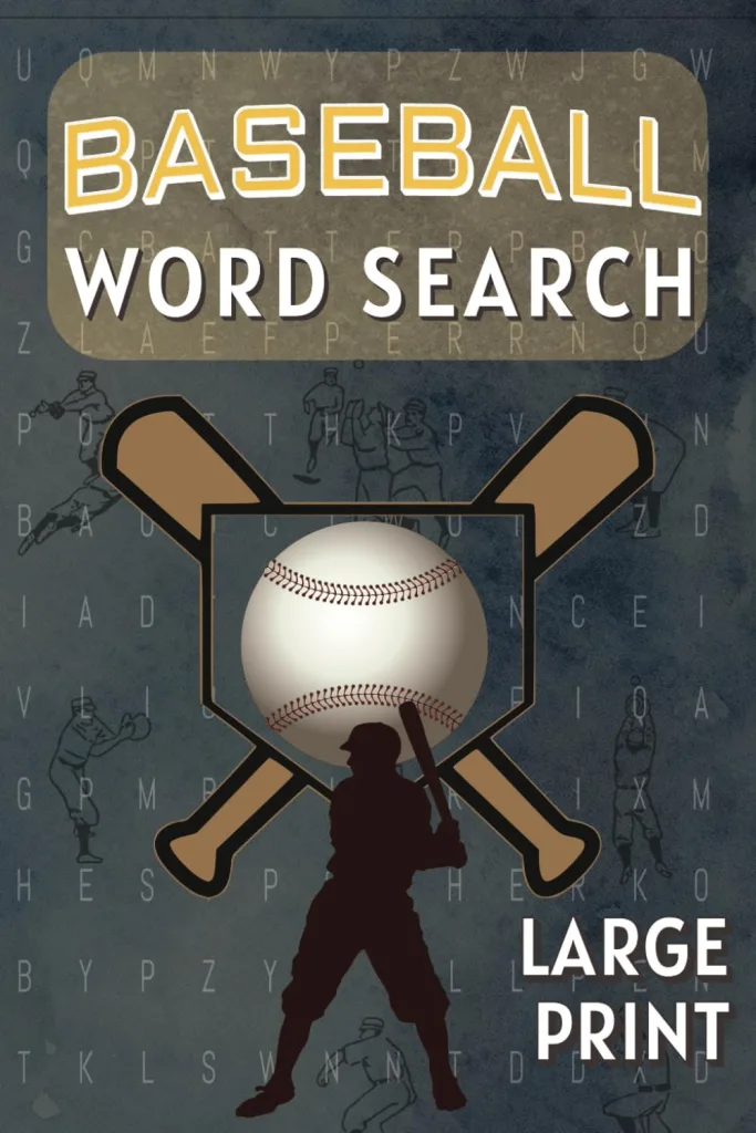 Baseball Word Search: Puzzle Book for Kids & Adults with Large Print about Baseball, Softball and More | 6x9 inches, 110 pages, 55 Puzzles | Gift for ... and Free Times (Sports Word Search Books)