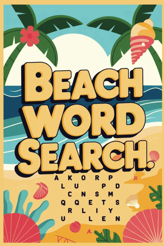 Beach Word Search: Large Print Word Search Book About the Beach, Sea, Summer & More | 6X9 Inches, 112 Pages, 55 Puzzles | Perfect Gift for the Holiday