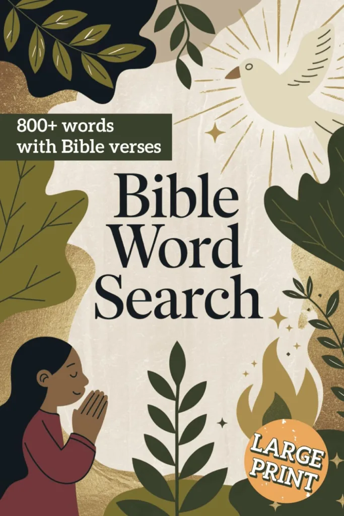 Bible Word Search Large Print: Biblical Puzzle Book for Religious Adults, Men & Women | 6X9 Inches, 112 Pages, 55 Puzzles | Perfect Gift for Christians 