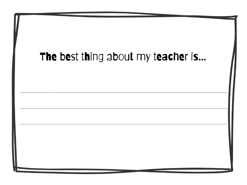 Dear Teacher, I Made You a Book