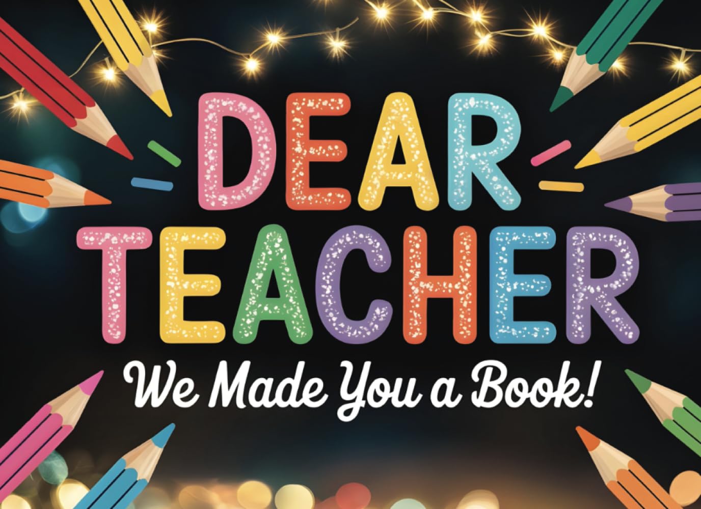 Dear Teacher, We Made You a Book: A Fill in the Blank Appreciation Gift from the Whole Class – Personalized Thank You Memory Book for End of Year, Teacher Appreciation Week, or Graduation