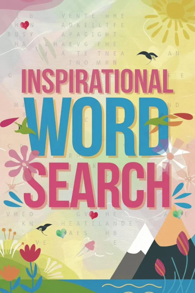 Inspirational Word Search: Large Print Word Search Book About Everyday Mindfulness, Positive Vibes & More | 6X9 Inches, 112 Pages, 55 Puzzles | Perfect Gift for Anxiety Relief