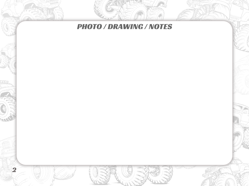 Monster Truck Autograph Book