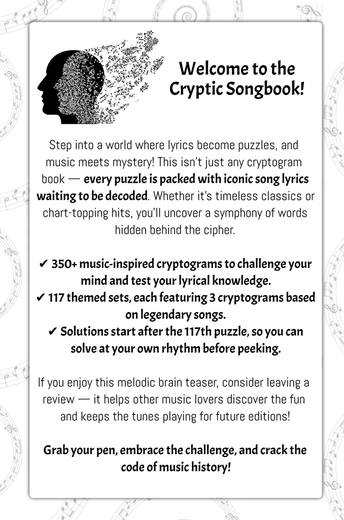 Music Cryptogram Puzzle 