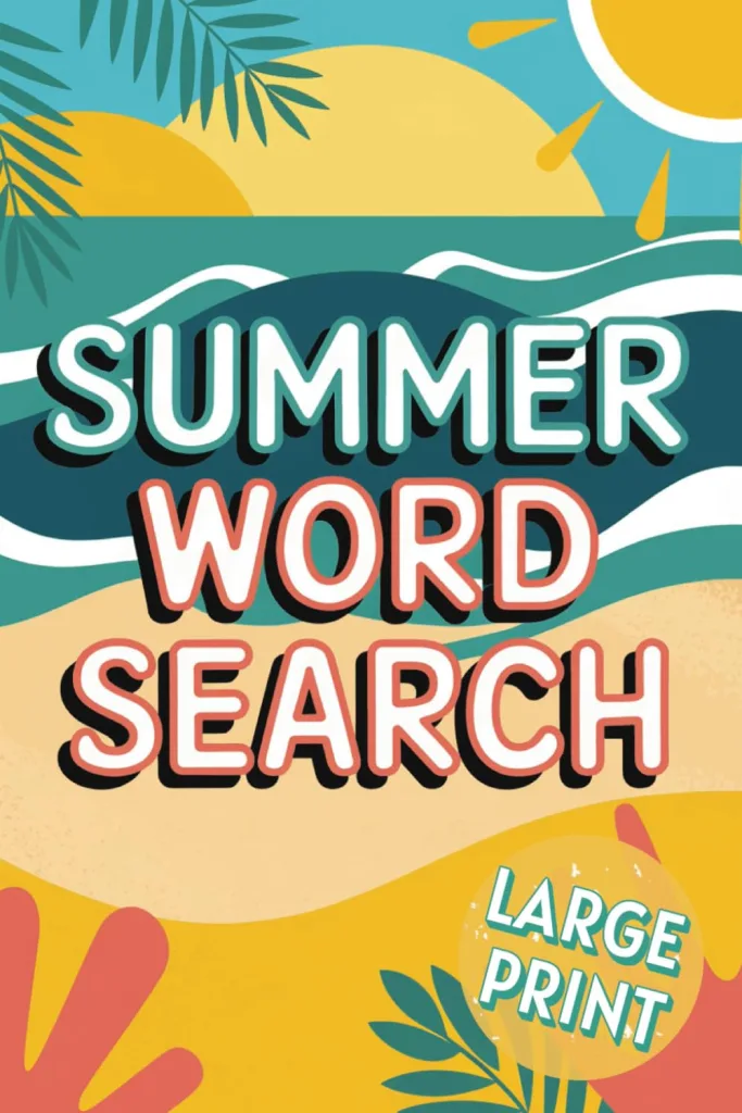 Summer Word Search: Large Print Word Search Book For Kids & Adults About Holiday, Beach Days, Summer Fun and More | 6X9 Inches, 112 Pages, 55 Puzzles