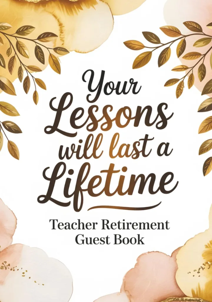 Teacher Retirement Guest Book: Perfect Thank You Teacher Gift for Retirement Parties – Great as a Memory Keepsake, Card Alternative or Autograph Signing from Students Hardcover