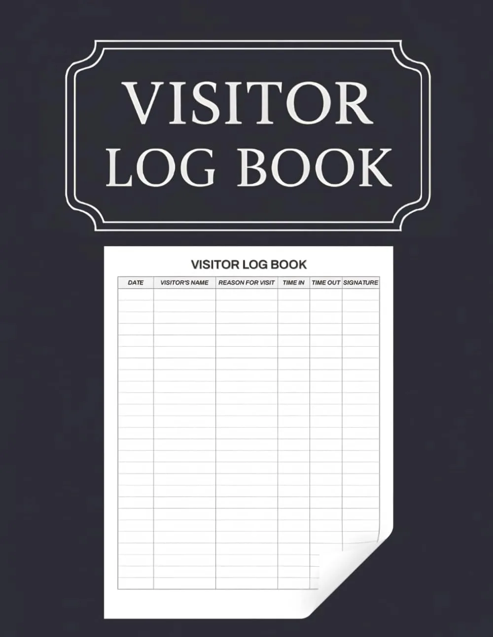 Visitor Log Book: Front Desk Sign-In Sheet for Offices, Salons, Clinics, or Events | Track Guests, Appointments, and Drop-Offs in This Professional Registry Paperback