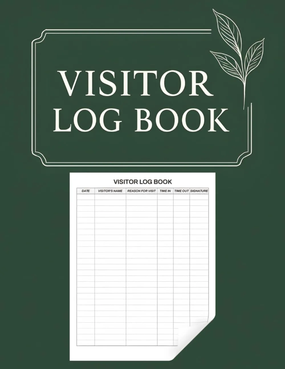 Visitor Log Book: Front Desk Sign-In Sheet for Offices, Salons, Clinics, or Events – Track Clients, Guests, Appointments, and Drop-Offs in This Professional Registry Paperback
