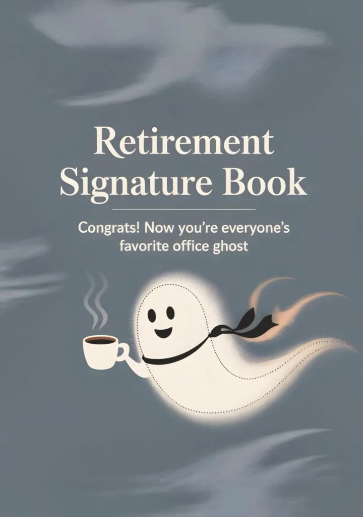 Retirement Signature Book: Hardcover Sign-In Keepsake for Messages, Well Wishes, and Meaningful Moments — A Unique Alternative for Celebrating Retirement with Thoughtful Words Hardcover 