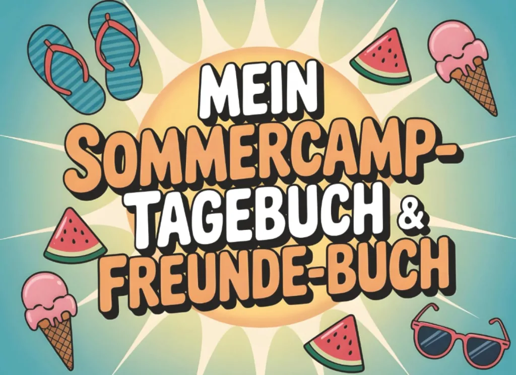 Mein Sommercamp-Tagebuch & Freunde-Buch: Erinnerungsbuch für Kinder mit Fragen, Autogrammseiten, Zeichnungen & Platz für lustige Notizen – Sommerferien kreativ festhalten Paperback