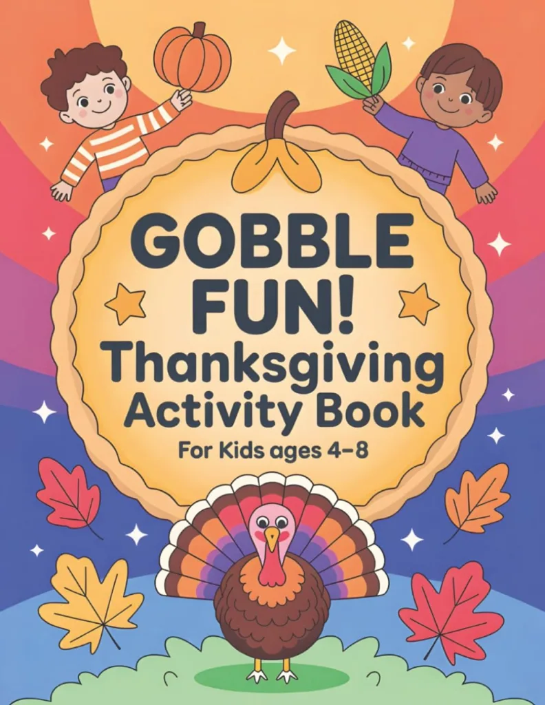 Thanksgiving Activity Book for Kids Ages 4-8