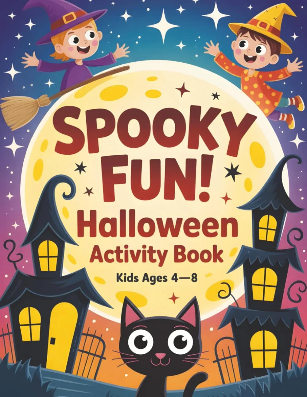 Halloween Activity Book for Kids Ages 4-8
